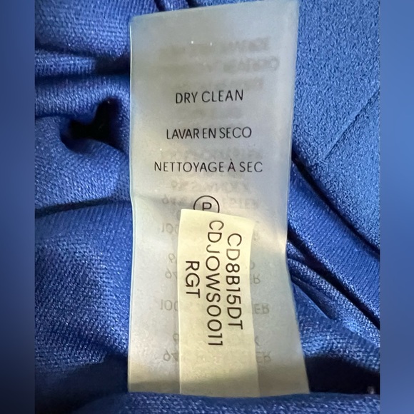 Women’s Calvin Klein Blue Off The Shoulder Cocktail Dress w/ Bell Sleeves Size 6 - Picture 5 of 5